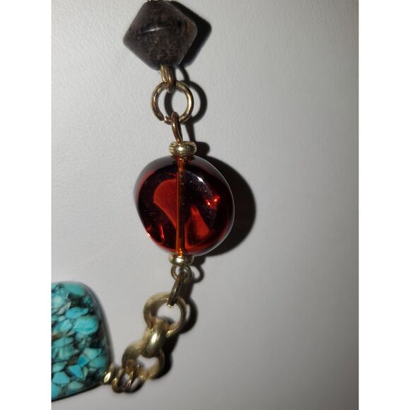 A Premiere Designs Stone and Bead Necklace Boho Beachy Career Casual - Picture 4 of 12